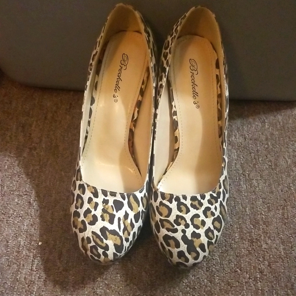 Leopard Platform Heels